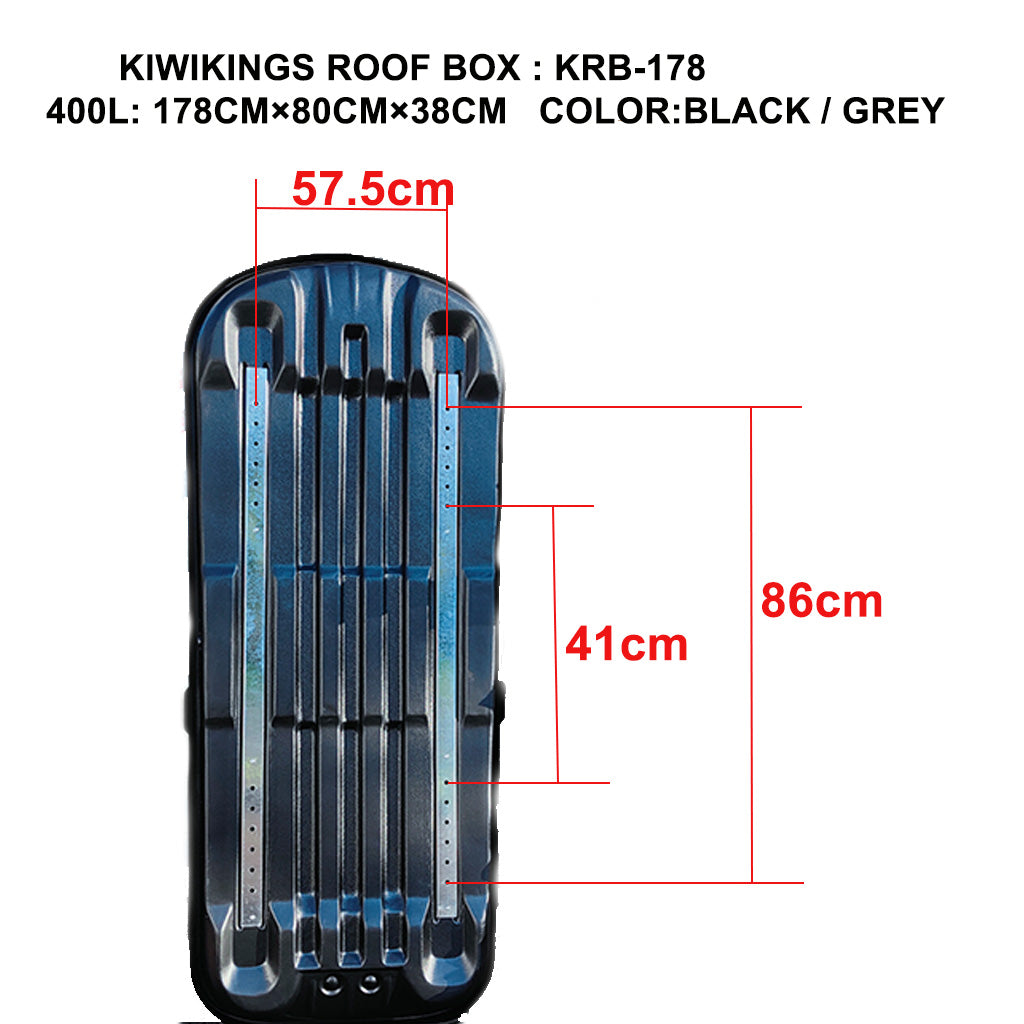 KIWIKINGS ROOF BOX KRB178 KWK ROOF BOX 550 L