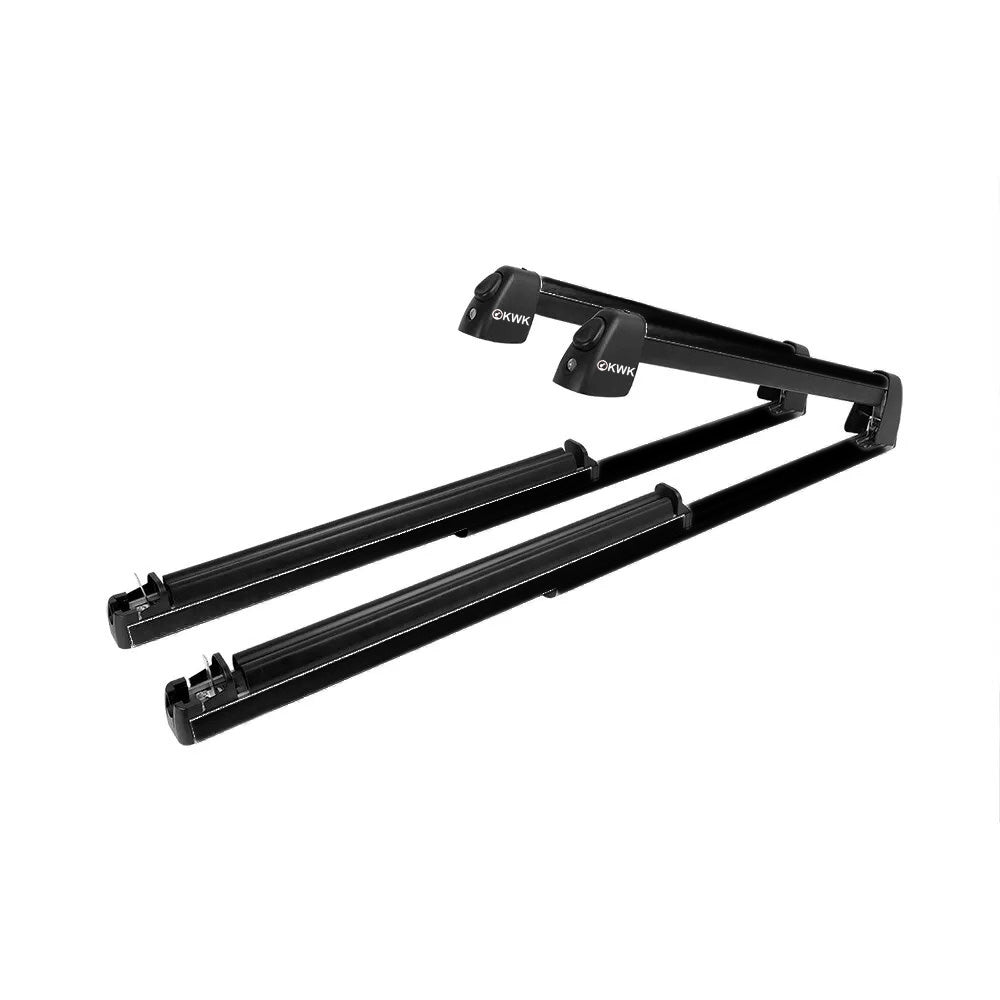 KWK Ski Rack Snowboard Roof Rack – Sliding Design Black Color (Pair)