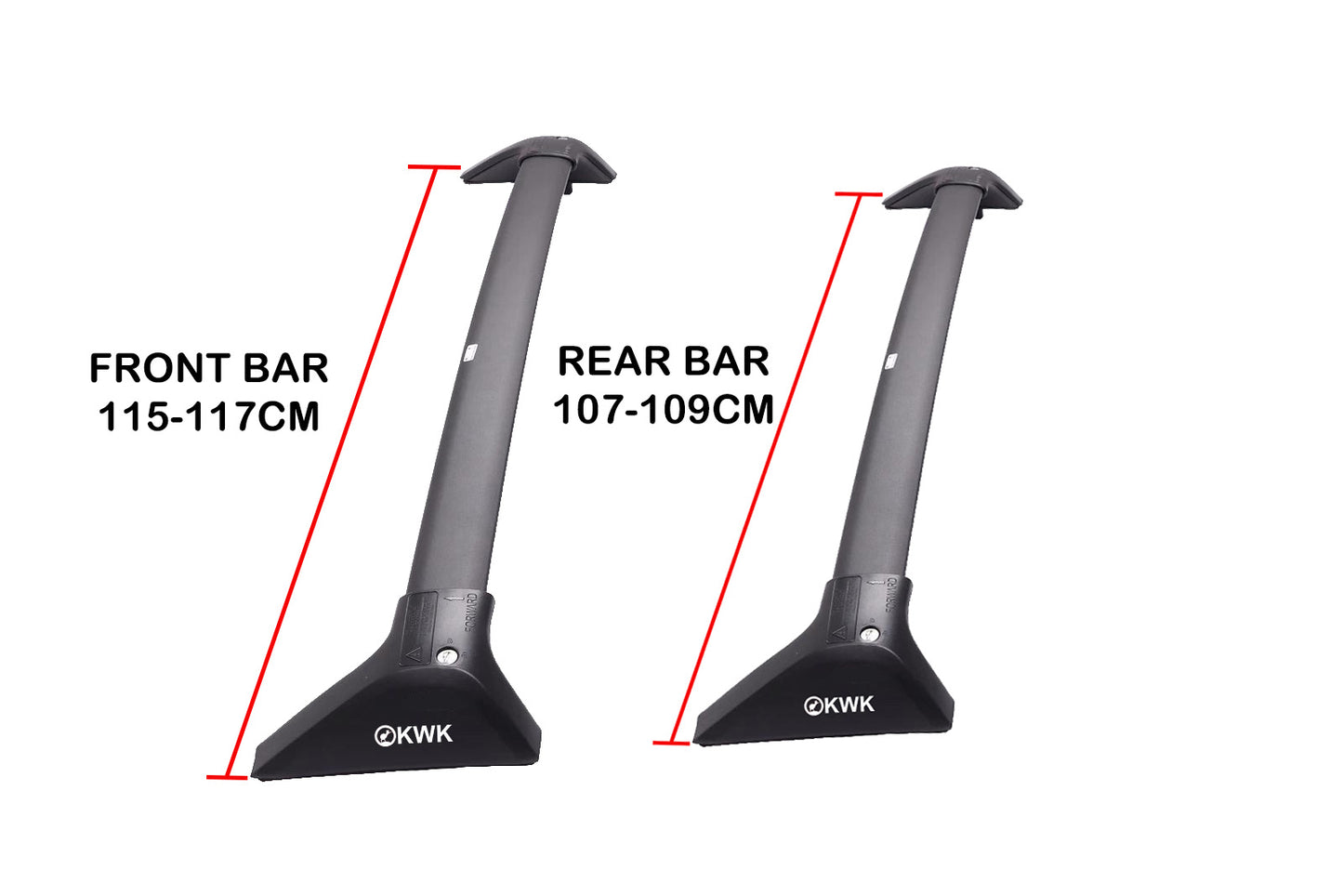 KWK HD Roof racks for Toyota RAV4 2019 2020 2021 2022 2023 2024 2025 Crossbars Black Color