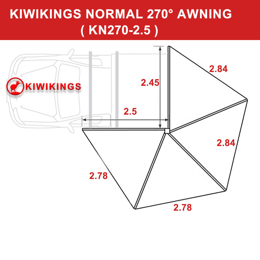 The walls for 270 awnings KN270-2.5