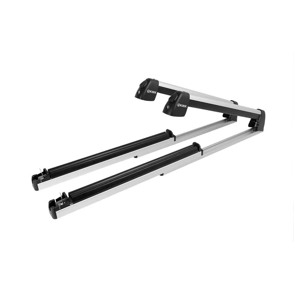 KWK Ski Rack Snowboard Roof Rack – Sliding Design Grey Color (Pair)