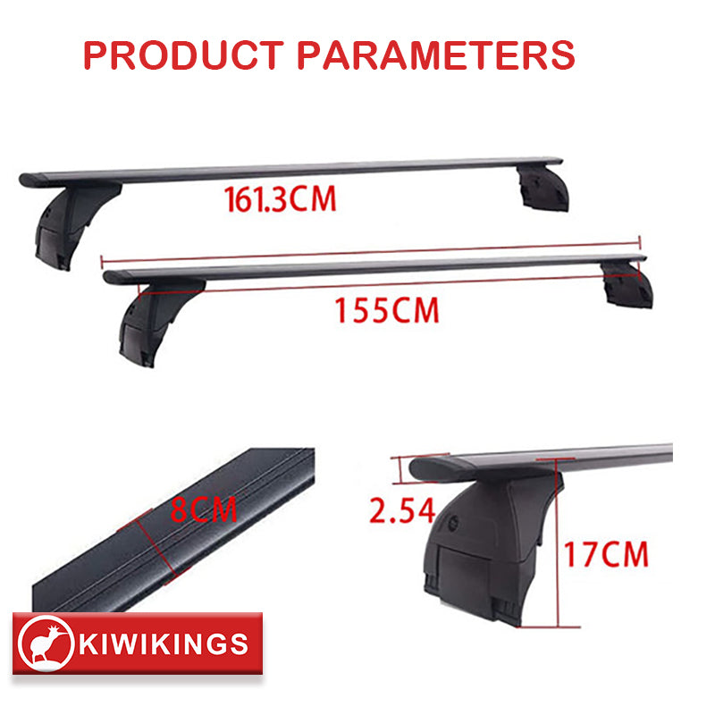 KWK Heavy-Duty Roof BAR Roof Rack for Gutter Mount Vehicles Toyota HiAce(Single Price)