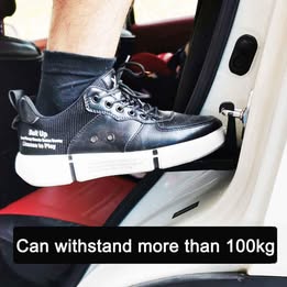(SALE)Curve Car Doorsteps Foot Pegs Folding Ladder U Shaped Hook Pedal Easy Access to Rooftop