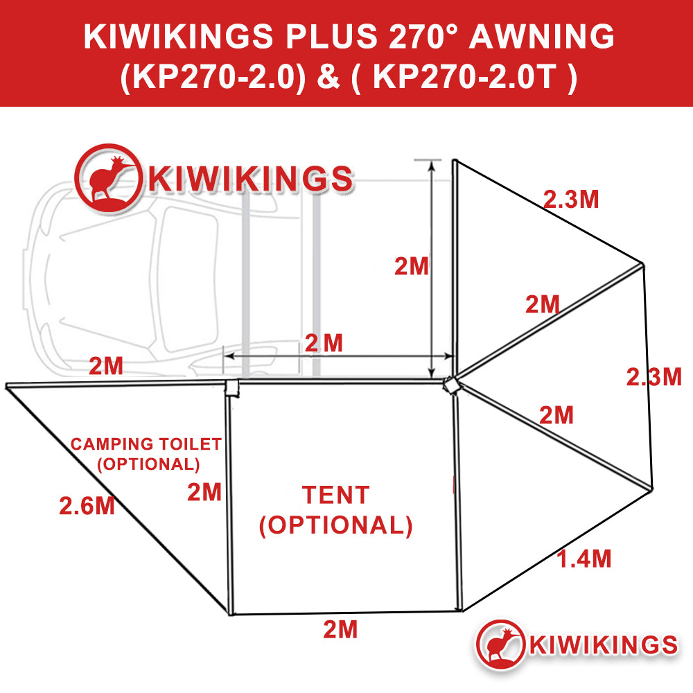 The walls for 270 awnings KP270-2.0