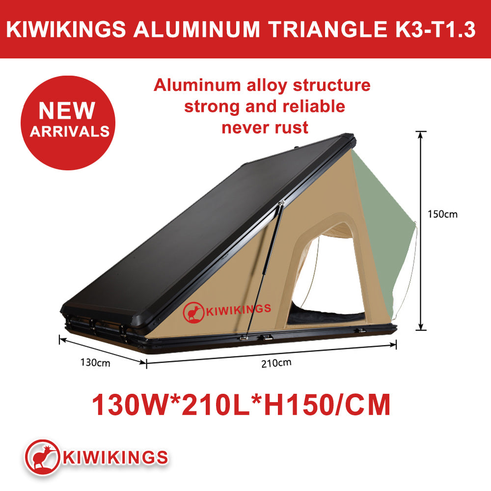 （Fall Clearance）KIWIKINGS Aluminum Triangle K3-T1.3 ROOF TOP TENT