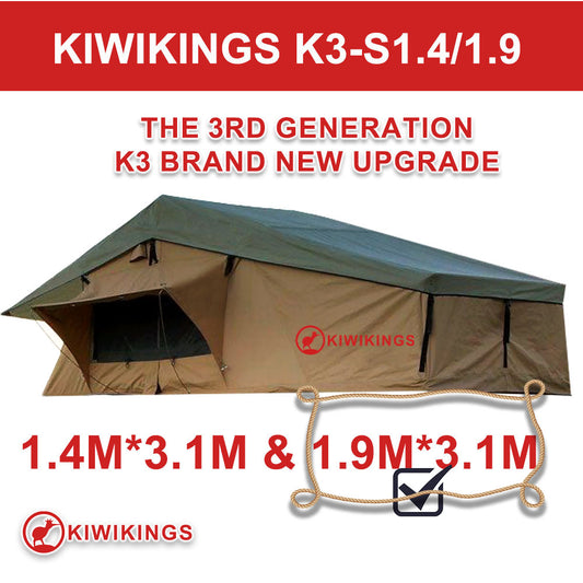 KIWIKINGS  (K3-S1.9) 1.9*3.1M FAMILY Edition ROOF TENT Camper 4×4