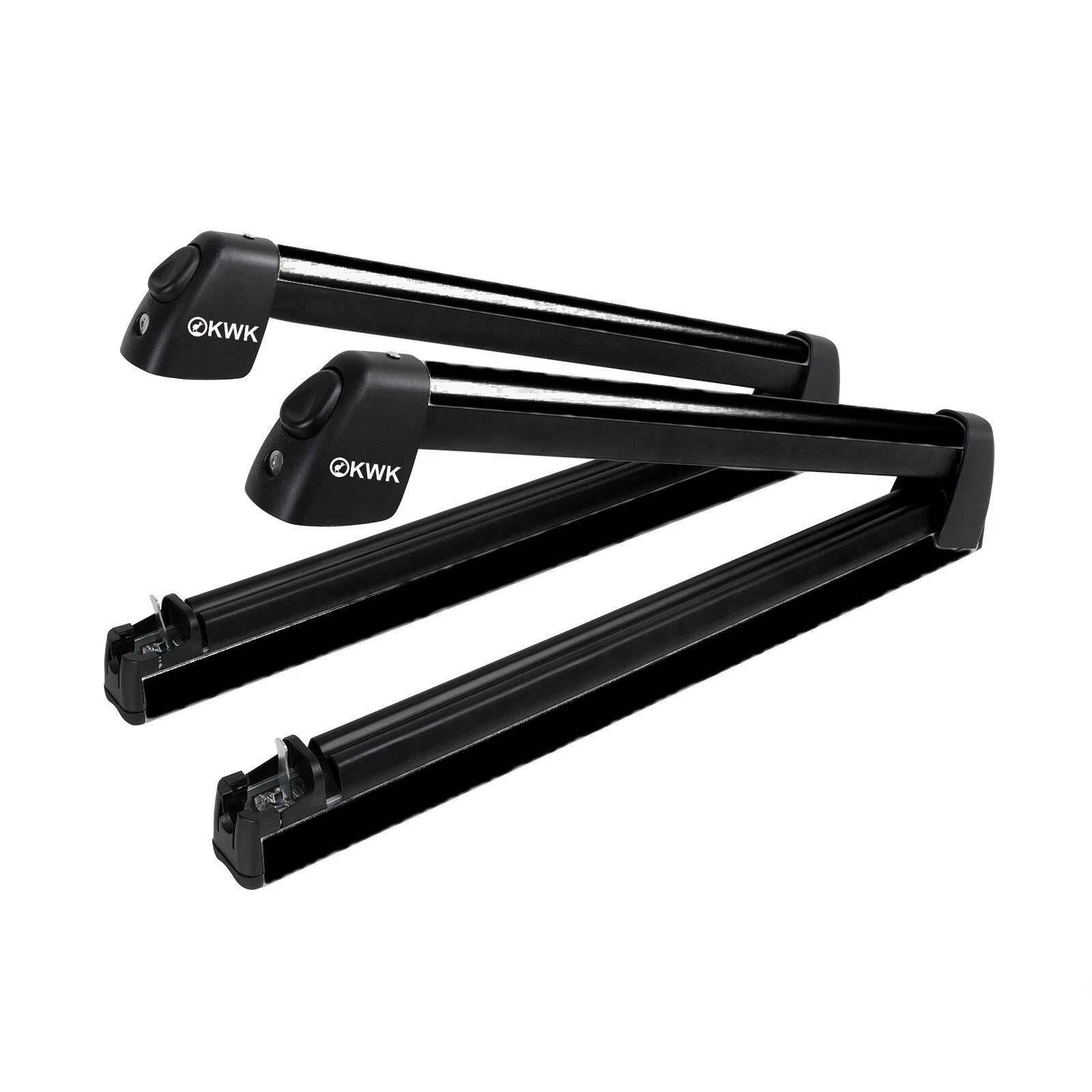 KWK Ski Rack Snowboard Roof Rack – Sliding Design Black Color (Pair ...