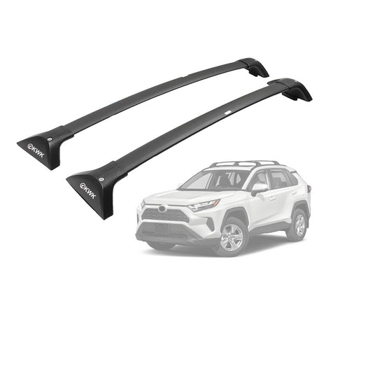 KWK HD Roof racks for Toyota RAV4 2019 2020 2021 2022 2023 2024 2025 Crossbars Black Color