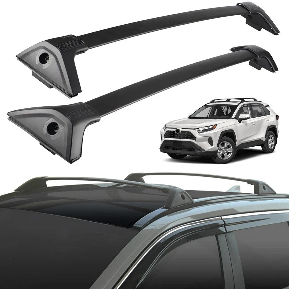 KWK HD Roof racks for Toyota RAV4 2019 2020 2021 2022 2023 2024 2025 Crossbars Black Color