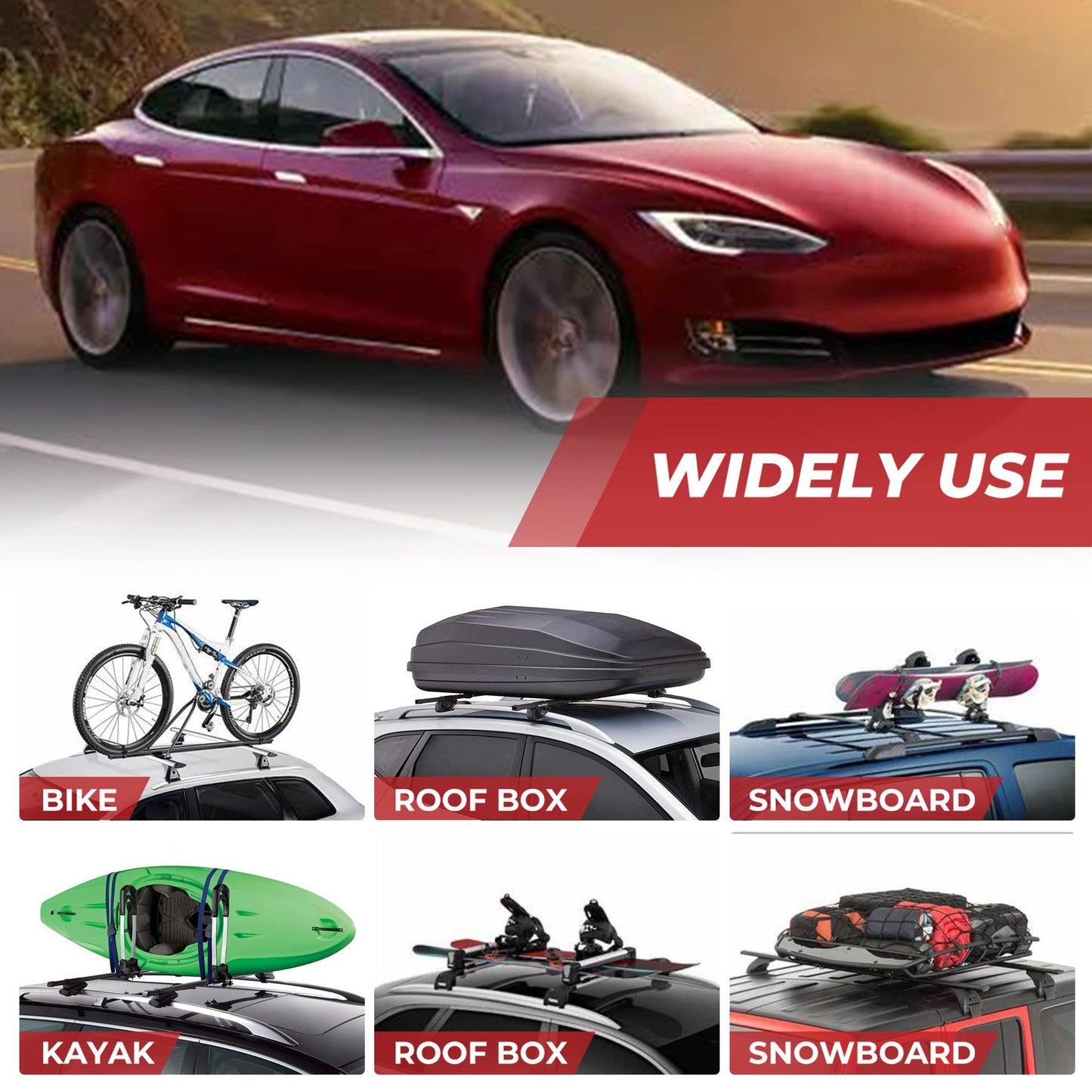 (XMAS SALE) Roof racks for Tesla Model Y / Tesla Model 3 Roof Rack Crossbar for Model3