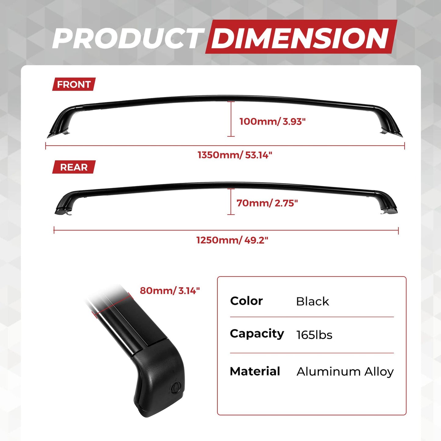 (XMAS SALE) Roof racks for Tesla Model Y / Tesla Model 3 Roof Rack Crossbar for Model3