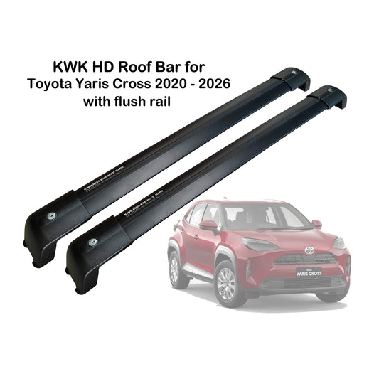 (Sale) KWK Heavy duty roof racks KSB Cross bar for Toyota Yaris Cross 2020 - 2026 With Flush Rails